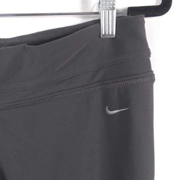 NIKE DRI-FIT Women’s Leggings Pants Wide Leg Flare Gray Training Yoga Luxe LARGE - Picture 9 of 11
